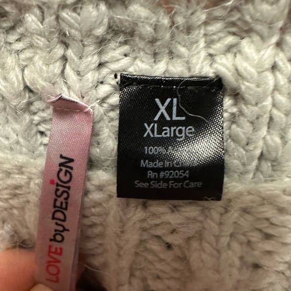 Gray knit sweater XL Love by Design - Picture 3 of 3